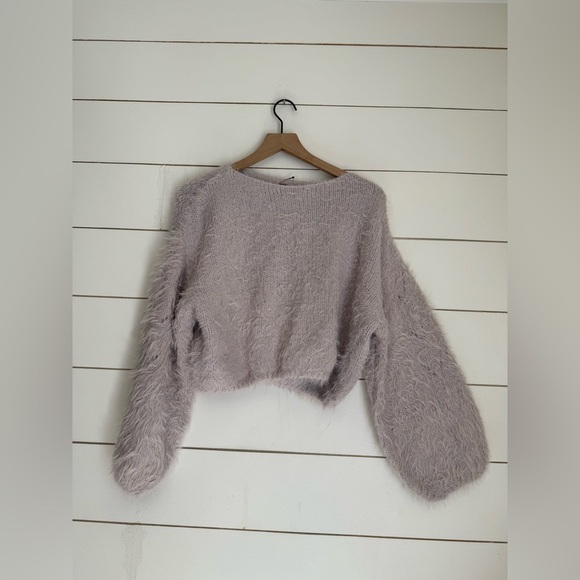 Free People Flurry Sweater in Lilac Frost - Picture 4 of 9